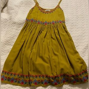 Embroidered Yellow Dress